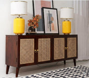 ONIJA Solid Wood Wooden Sideboard Cabinet