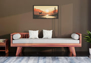 ONIJA Solid Wood Sofa 3 Seater Sofa Diwan Bed (Without Mattress)
