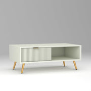 Arvitho HDMR Premium Wood Coffee Table (White)