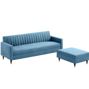 Modern Blue L-Shaped Sectional Sofa