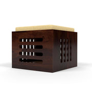 ONIJA Furniture Solid Sheesham Wood Coffee Table with 4 Stool