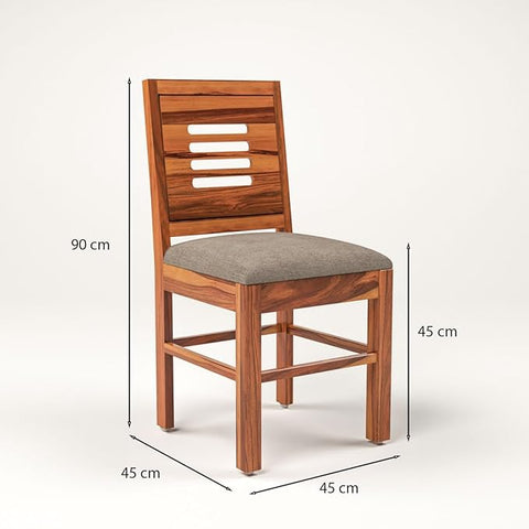 ONIJA Sheesham Wood 4 Chair with 1 Bench Dining Table Set with Cushioned Chairs for Dining Room | Living Room | Home & Office | (6 Seater with Bench, Honey Finish)