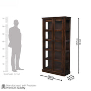 onija Solid Wood Vista Book Shelf Wooden with Acrylic Glass Door