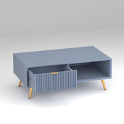 Arvitho HDMR Premium Wood Coffee Table (Slate Blue)