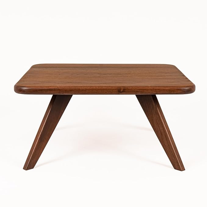 ONIJA  Solid Wood Coffee Table for Living Room, Dining Room, Bedroom, Kitchen, Office Home Decor (Square Coffee Table, 55x55x40 CM)