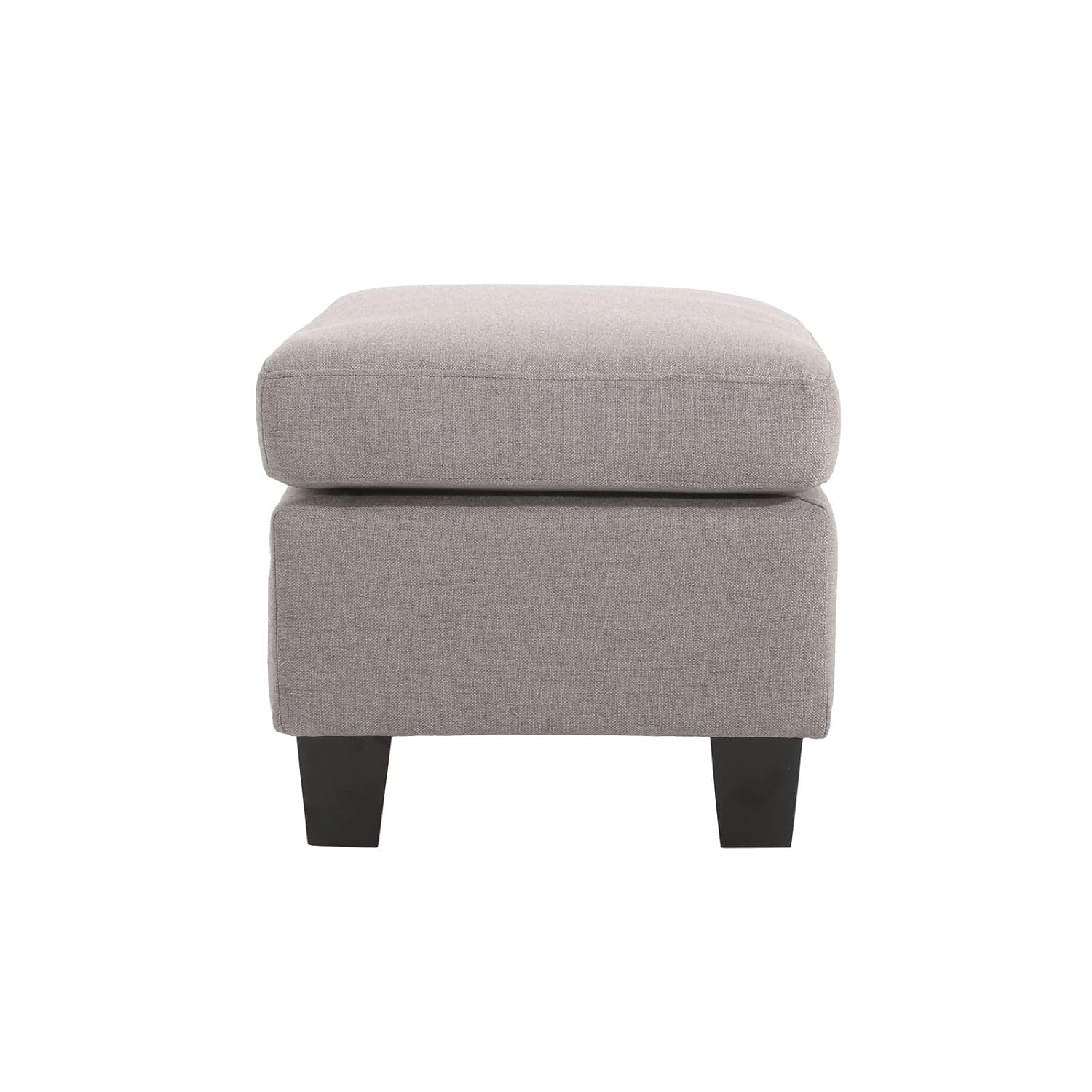 ONIJA  Furniture Modern Storage Ottoman Footrest, Navy Blue Fabric, Living Room Furniture with Wooden Legs