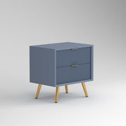 ONIJA Wooden Bedside Table for Bedroom Wooden Bed Side Nightstand Lamp Table with 2 Drawers