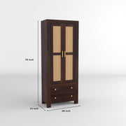 onija Solid Sheesham Wood Wardrobe Cabinet