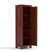 onija Solid Sheesham Wood Wardrobe Cabinet 1  Cane Rattan Door