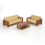 ONIJA  Sheesham Wood Sofa Set 5 Seater Finish: Honey