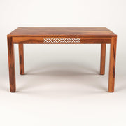 Modern Wooden Dining Table Set with 4 Chairs & Bench