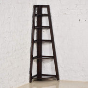 ONIJA Wooden Corner Bookshelf for Living Room