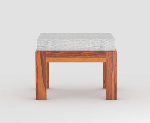 ONIJA Sheesham Wood Center Coffee Table with 2 Stools