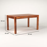 Modern Wooden Dining Table Set with 4 Chairs & Bench