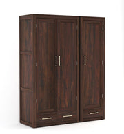 onija Solid Sheesham Wood Wardrobe Space Saving with 3 Door & 3 Drawer