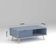 Arvitho HDMR Premium Wood Coffee Table (Slate Blue)