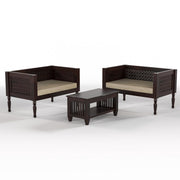 Wooden 4 Seater Sofa Set with Coffee Table