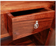 Diamond Sheesham Wood Wardrobe (Honey Finish)