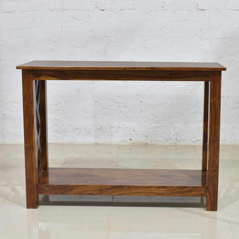 ONIJA Wooden Console Tables for Living Room | Sheesham Wood Furniture Console Table for Bedroom | Entryway Solid Wood Side Table for Home and Office | Provincial Teak Finish