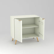 Tveshan HDMR Premium Wood Sideboard Cabinet (White)