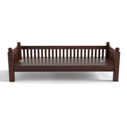 ONIJA Sheesham Wood Sofa 3 Seater Sofa Diwan Bed