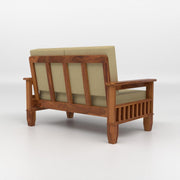 Natural Wood 4 Seater Sofa Set with Coffee Table