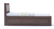 Lorveth Sheesham Wood Single Bed With Storage (Walnut Finish)