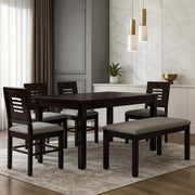 ONIJA  Wooden 6 Seater Dining Table Set