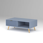 Arvitho HDMR Premium Wood Coffee Table (Slate Blue)