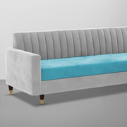ONIJA Modern 3 Seater Sofa – Grey & Turquoise