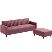 Modern Pink L-Shaped Sectional Sofa