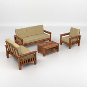 Wooden 5 Seater Sofa Set with Coffee Table