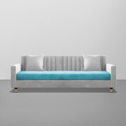 ONIJA Modern 3 Seater Sofa – Grey & Turquoise