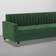 ONIJA Modern 3 Seater Sofa – Green Velvet