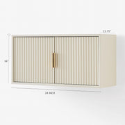 ONIJA Wooden 2 Door Wall Mounted Kitchen Cabine Color:- White