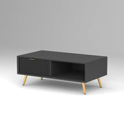 Arvitho HDMR Premium Wood Coffee Table (Black)