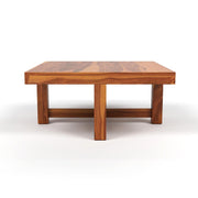 ONIJA Furniture Solid Sheesham Wood Coffee Table with 4 Stool