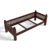ONIJA Sheesham Wood Sofa 3 Seater Sofa Diwan Bed