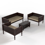 Wooden 5 Seater Sofa Set with Coffee Table
