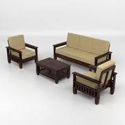 Wooden 5 Seater Sofa Set with Coffee Table