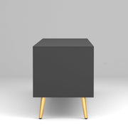 ONIJA HDMR Premium Wood TV Unit for Living Room(Black)