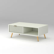 Arvitho HDMR Premium Wood Coffee Table (White)