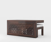 Modern Wooden Coffee Table with Decorative Panel
