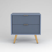 ONIJA Wooden Bedside Table for Bedroom Wooden Bed Side Nightstand Lamp Table with 2 Drawers