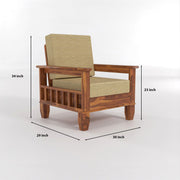ONIJA Sheesham Wooden 5 Seater Sofa Set Finish: Honey