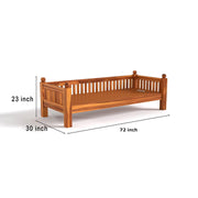 ONIJA Sheesham Wood Sofa 3 Seater Sofa Diwan Bed