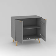 Tveshan HDMR Premium Wood Sideboard Cabinet (Grey)