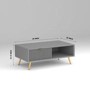 Arvitho HDMR Premium Wood Coffee Table (Grey)
