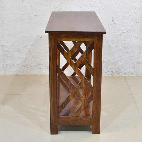ONIJA Wooden Console Tables for Living Room | Sheesham Wood Furniture Console Table for Bedroom | Entryway Solid Wood Side Table for Home and Office | Provincial Teak Finish