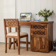 ONIJA Solid Sheesham Wood Study Table with Chair